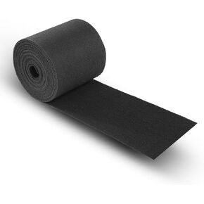 Boat Trailer Bunk Carpet, 12''x 75ft Outdoor Marine Bunk Carpet, Fit for Boats Trailers Bunks Runners, Durable Black Ribbed Carpet Bunker Cover