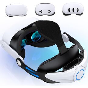 حزام الرأس VR لـ META Quest 3S/Quest 3/Quest 2 ، مع وجود لوحة خلفية من القطن ، حزام سماعات الرأس القابل للتعديل ، الوزن الخفيف ، تقليل الضغط لحزام رأس Oculus ، الراحة المحسنة ، الاستبدال لحزام النخبة