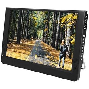 Portable Car Tv with ,12In 1080P Atsc Digital Tv,1280x800 1500Mah Mini Tv Supports Av in/Out, Sd/Mmc Card, USB Port, Vga, , Headset Plug for Home Or Camping Car with 12V Car