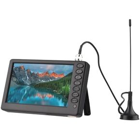 5 Inch Portable Pocket TV, ATSC LED Digital Player with Remote Control, 1500mAh Rechargeable Battery, Television TV for Camping Support USB, TF Card, FM Radio for Car, Kitchen, Travel