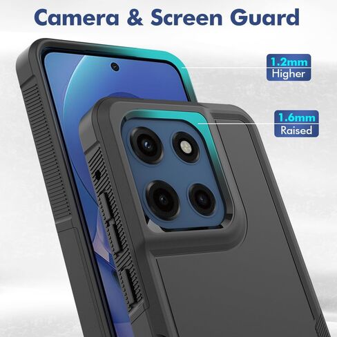 بالنسبة إلى حالة Moto G Stylus 5G 2025 ، [تم اختبار إسقاط الصف العسكري] مع واقي الشاشة ، فإن الطبقة المزدوجة للهاتف الخليوي الثقيل غير المقاومة للانزلاق من أجل Motorola G Stylus 5G 2025 (أسود) in Kuwait