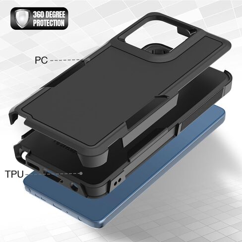 بالنسبة إلى حالة Moto G Stylus 5G 2025 ، [تم اختبار إسقاط الصف العسكري] مع واقي الشاشة ، فإن الطبقة المزدوجة للهاتف الخليوي الثقيل غير المقاومة للانزلاق من أجل Motorola G Stylus 5G 2025 (أسود) in Kuwait