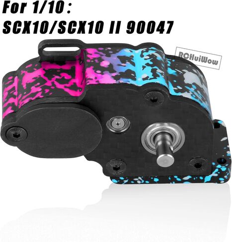 RCHuiWow LCG Center Gearbox Transmission Box ترقيات جزء لـ SCX10 SCX10 II 90046 90047 1/10 RC Crawler Car، علبة تروس ناقل الحركة الأوسط من الألومنيوم، أخضر in Kuwait