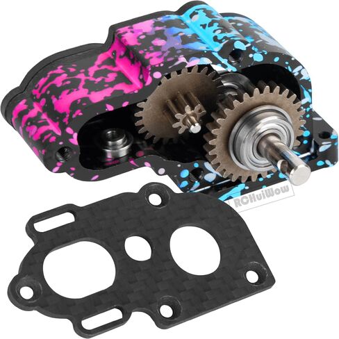 RCHuiWow LCG Center Gearbox Transmission Box ترقيات جزء لـ SCX10 SCX10 II 90046 90047 1/10 RC Crawler Car، علبة تروس ناقل الحركة الأوسط من الألومنيوم، أخضر in Kuwait