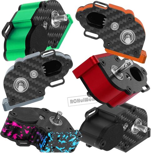 RCHuiWow LCG Center Gearbox Transmission Box ترقيات جزء لـ SCX10 SCX10 II 90046 90047 1/10 RC Crawler Car، علبة تروس ناقل الحركة الأوسط من الألومنيوم، أخضر in Kuwait