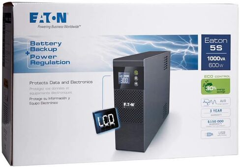 Eaton 5S1500LCD UPS Battery Backup & Surge Protector, 1500VA / 900W, AVR, LCD Display, Line Interactive in Saudi Arabia