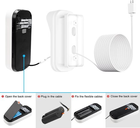 iTODOS 2 Pack كابل طاقة ومحول طاقة بطول 20 قدم/6 متر متوافق مع Blink Outdoor 4 (الجيل الرابع)، مقاوم للطقس في الهواء الطلق، كابل شحن مسطح للكاميرا Blink (ليس لـ Blink XT3/XT2/Mini) - أسود in Kuwait
