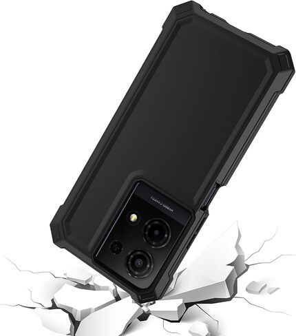 لحالة TCL K32 5G مع واقي الشاشة ، للحصول على TCL T513V CASE CASE PULLE PROGENT PROTION PRIT PCER POCPER الناعم الناعم ، حالة الهاتف الثقيلة للحماية من TCL K32 T513V أسود in Kuwait