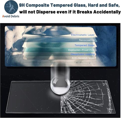 RUIYA For Lexus NX Screen Protector 2022-2024 Lexus NX Accessories 9.8-In Radio Touchscreen 9HD Anti-scratch & Glare Tempered Glass Compatible with 2022 2023 2024 Lexus NX250/NX350/NX450 in Saudi Arabia