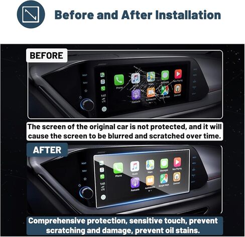 RUIYA For Lexus NX Screen Protector 2022-2024 Lexus NX Accessories 9.8-In Radio Touchscreen 9HD Anti-scratch & Glare Tempered Glass Compatible with 2022 2023 2024 Lexus NX250/NX350/NX450 in Saudi Arabia