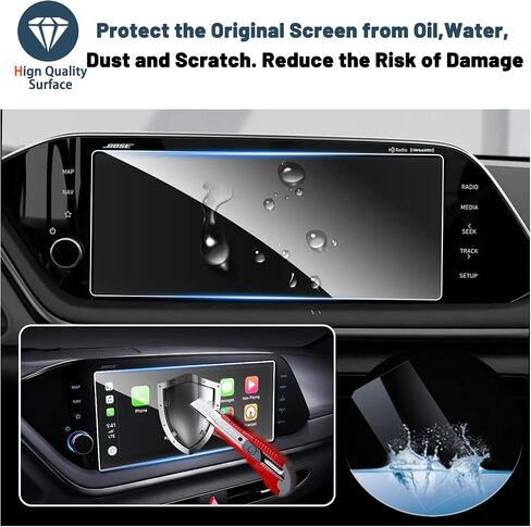 RUIYA For Lexus NX Screen Protector 2022-2024 Lexus NX Accessories 9.8-In Radio Touchscreen 9HD Anti-scratch & Glare Tempered Glass Compatible with 2022 2023 2024 Lexus NX250/NX350/NX450 in Saudi Arabia