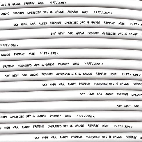 Sky High Car Audio OFC 16 Gauge Primary Wire 100ft - Black in Saudi Arabia
