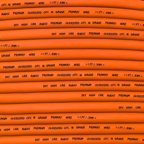 Sky High Car Audio OFC 16 Gauge Primary Wire 100ft - Black in Saudi Arabia