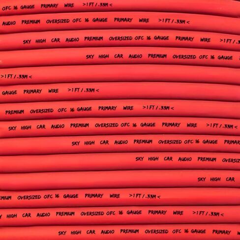 Sky High Car Audio OFC 16 Gauge Primary Wire 100ft - Black in Saudi Arabia