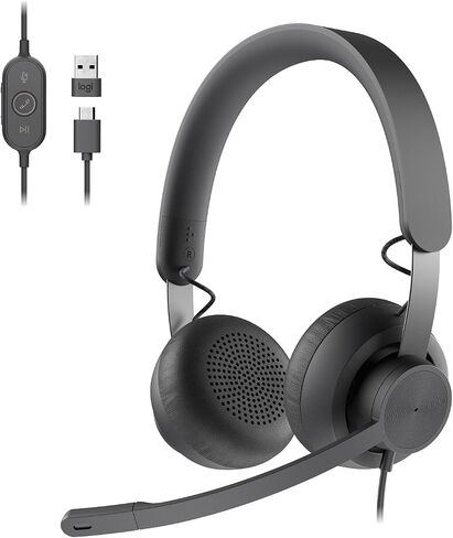 Logitech Zone 900 On-Ear Wireless Bluetooth Headset with Advanced Noise-canceling Microphone, Connect up to 6 Wireless Devices with one Receiver, Quick Access to ANC and Bluetooth in Saudi Arabia