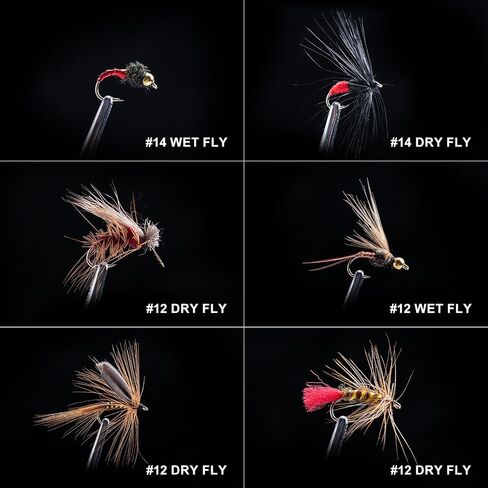 Goture Fly Fishing Flies Kit ، 30pcs Flies Flies Dray Flies Flasss طائرة تشويش صيد الأسماك لسلمون سمك السلمون السلمون الصلب ، الهدايا للرجال in Kuwait