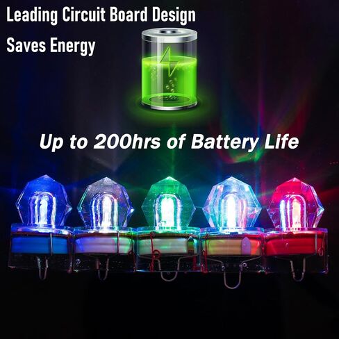 دكتور فش 10 عبوات من طُعم صيد السمك بإضاءة LED تتوهج في الظلام لصيد الأسماك تحت الماء، مصابيح متوهجة تحت الماء، طعوم رمادية فاتحة فاتحة اللون جذابة in Saudi Arabia
