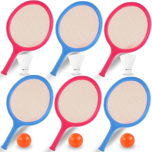 Liberty Imports Badminton Set for Kids with 2 Rackets, Ball and Birdie - Junior Tennis Racquet Play Game Beach Toys in Saudi Arabia
