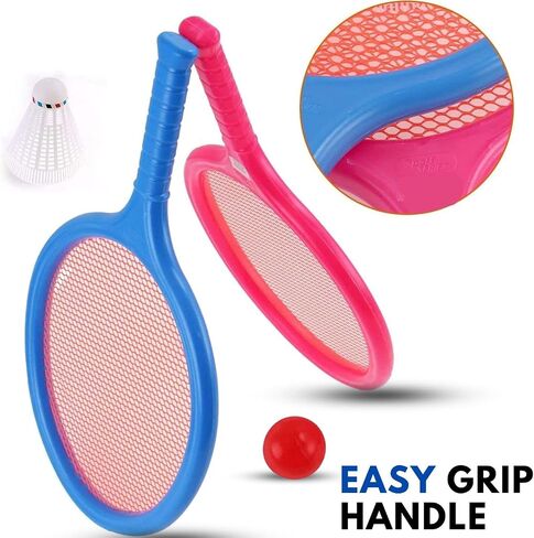 Liberty Imports Badminton Set for Kids with 2 Rackets, Ball and Birdie - Junior Tennis Racquet Play Game Beach Toys in Saudi Arabia