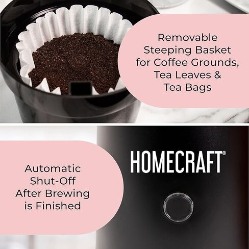 Homecraft 3-Quart White Stafless Steel Café 'Iced Tea ونظام تخمير القهوة المثلج ، 12 كوب ، محدد القوة وغرفة Infuser ، مثالية للاشتراك ، عصير الليمون ، الماء النكهة ، إبريق كبير in Kuwait