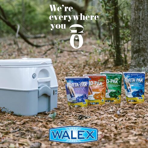 Walex Porta-Pak Black Holding Tank Deodorizer & Portion Control System Drop-Ins - Rapid Breakdown of Waste & Paper, Odor Prevention, Cleans Tank & Sensors - Clean Linen, 10-Pack in Saudi Arabia