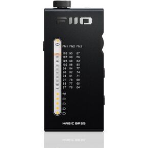 FiiO RR11 Portable HiFi FM Stereo Radio Receiver with Analog PVR Tuning, BASS+3D Sound Effects, 64MHz-108MHz (Silver, Hi-Res Audio Certified)
