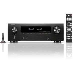 Denon AVR-X1800H 7.2 Channel AV Receiver (2023 Model) - 80W/Channel, Wireless Streaming via Built-in HEOS, WiFi, & Bluetooth, Supports Dolby Vision, HDR10+, and Home Automation Systems (Renewed)