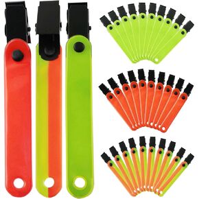 XGNG 36pcs Fluorescent Trail Marker Clip Reflective Hiking Marker with Clip High Visibility PVC Strap for Hunting, Camping and Outdoor Use