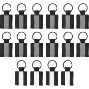 PATIKIL 16 Pcs Reflective Keychain, Reflective Strips High Visibility Safety Keychain Tags Lanyards Pendants Bright Zipper Pulls Waterproof for Backpack Running Cycling