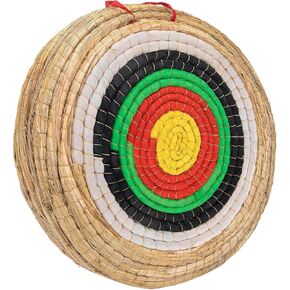 Straw Archery Targets, 5 Layer Large Round Bow and Arrow Target, Traditional Hand-Made Archery Target for Backyard Shooting Practice, 20-inch Diameter, 3.9-inch Thickness