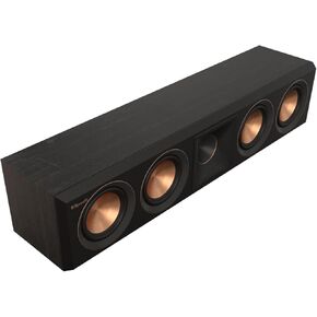 Klipsch Reference Premiere RP-404C II Center Channel Speaker with Shallow-Depth Sealed Design and 4" Cerametallic Woofer for Crystal-Clear Home Theater Dialogue in Ebony (Renewed)