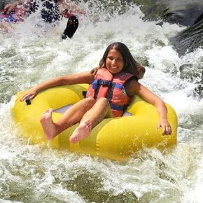 Heavy Duty River Tubes for Floating, Inflatable River Tube, Water Tubes for Floating Tubing Adventures, with 2 Grip Handles, River Floats for Adults, River Float Tube for Lake Sea