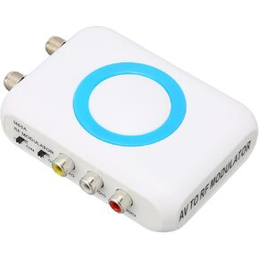 AV to RF Modulator, RF Coaxial Converter Supports NTSC TV Format Output, VHF Demodulator Converter for CATV System