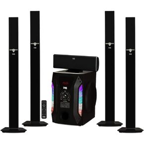 الصوت الصوتي AAT1003 Bluetooth Tower 5.1 نظام مكبر صوت مسرح منزلي مع مضخم صوت مدعوم 8 بوصات
