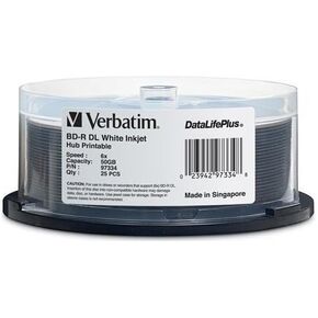 Disc Blu-ray 6X DL 50GB DataLife + White Hub IJ Printable 25pk Spindle