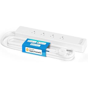 Meross Smart Power Strip Compatible with Apple HomeKit, Siri, Alexa & Google Home, WiFi Surge Protector with 3 AC Outlets, 4 USB Ports & 6ft Extension Cord, Voice and Remote Control
