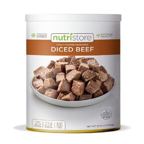 Nutristore Freeze Dried Chicken, Emergency Survival Bulk Food Storage, Premium Quality Meat, Perfect for Lightweight Backpacking or Home Meals, USDA Inspected