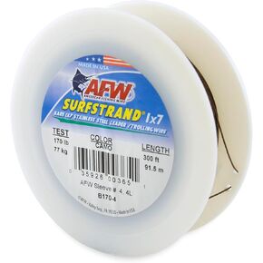 American Fishing Wire Surfstrand, Bare 1x7 Stainless Steel Leader Wire, 90 lb Test, 0.024" Diameter, Camo, 300 ft in Kuwait