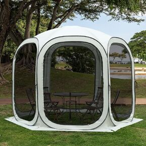 Pop-up Screen House Tent, Portable Screen Room for Outdoor, Pop up Gazebo with Mosquito Netting, Screened in Canopy for Camping for Outdoor Camping/Patio/Backyard (10 * 10ft)