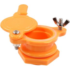 Honey Gate Valve,Bee Bottling Equipment Gate Valve, Plastic Honey Extractor Tap with Wing Nut and Gasket for Bucket Beekeeping Supplies,Yellow