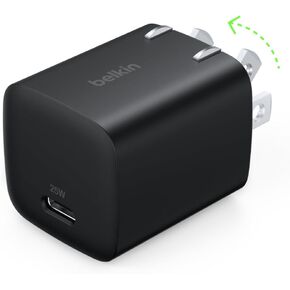 Belkin USB C Charger Block 25W - PD3.0 PPS Super Fast Charging - Samsung Galaxy S25 ، S24 ، S23 ، S22 ، Apple iPhone 16 ، iPhone 15/14/13 Plus ، Pro ، Pro Max ، Google Pixel 9 ، Nintendo Switch ، ETC - Black - Black in Saudi Arabia