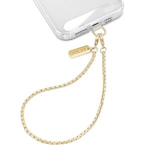 Phone Wrist Strap Metal Phone Chain Wristlet Strap, Detachable Cellphone Lanyard Wrist with Tether Tab, Hands-Free iPhone Charm for Women Girls Party Traveling Shopping, Gold