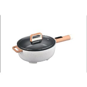 The Pioneers Womans 3.5L Electric Skillet Linen Speckle | Ceramic Nonstick Digital Control | Adjustable Temp | Tempered Glass Lid | 1400W Countertop Cooker | Easy Clean Surface | Model PW7400778514-01