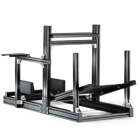 Anman GT/F1 Sim Racing Cockpit 8040 Aluminium Profile Racing Frame, Add 1 Cross Bar on Shifter Plate of the Driving Simulator Stand, More Sturdy for Using Direct Drive Steering Wheel GPRO CSLDD T818