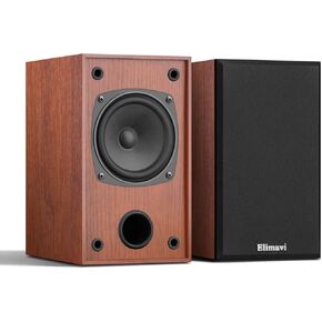 30W*2 Passive Bookshelf Speakers for Record Players and Home Theater Systems, Midrange and High-Frequency Stereo Speakers, Indoor Rear Surround Speakers, Requires a Receiver or Amplifier,Black