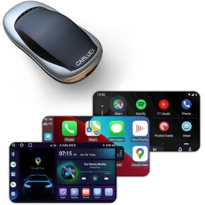3-in-1 Wireless Carplay & Android Auto Wireless Adapter, Converts Wired to Wireless CarPlay, Plug & Play Auto Connect Easy Use for for Cars from 2017, Compatible iPhone/Android