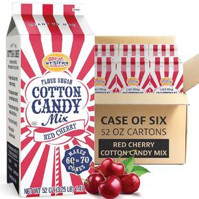 Premium America Pink Cotton Cotton Candy Floss Sugar على غرار الكرنفال المرح ، ومثبت مسبقًا وجاهزًا للاستخدام للحفلات والمناسبات والمهرجانات 3.25 رطل قضية 6 كرتون