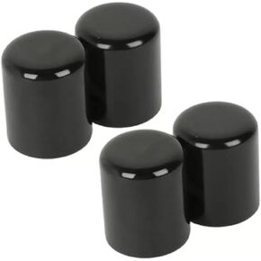 4-Pack Black ABS Plastic Docking Hardware Point Covers Kit for Harley Davidson Touring & Softail Motorcycles - Protective Frame Covers, Easy Installation