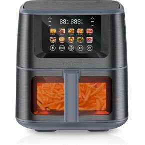SEEDEEM Max XL Air Fryer 8QT, 10-in-1 Digital Air Fryer Oven with Color Touchscreen & Viewing Window, Toaster Oven Combo for Broil, Roast, Dehydrate, Bake – Gary
