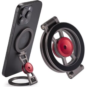 Magnetic Phone Stand with Fidget Spinner | Double Side Holder Ring for iPhone 12/13/14/15/16 and Magsafe Case | Stress Relief Toy | Portable Desk & Gym Accessory for Home Office Travel
